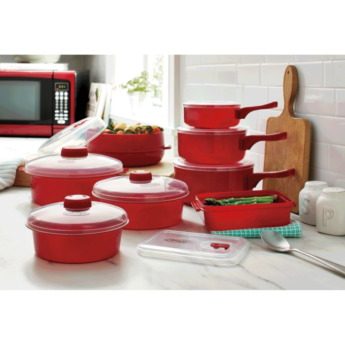 Ginny's 17-Piece Microwave Cookware Set, , large