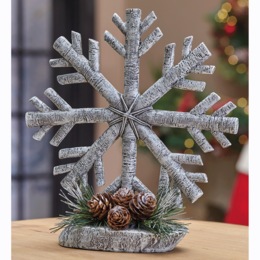 Birch-Look Snowflake, , large