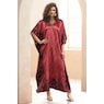 Mi Amor Long V-Neck Caftan with Floral Border, , large