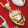 Men's Crystal Lion King Pendant, , large
