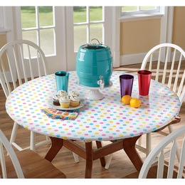 Retro Round Fitted Table Cover, , large