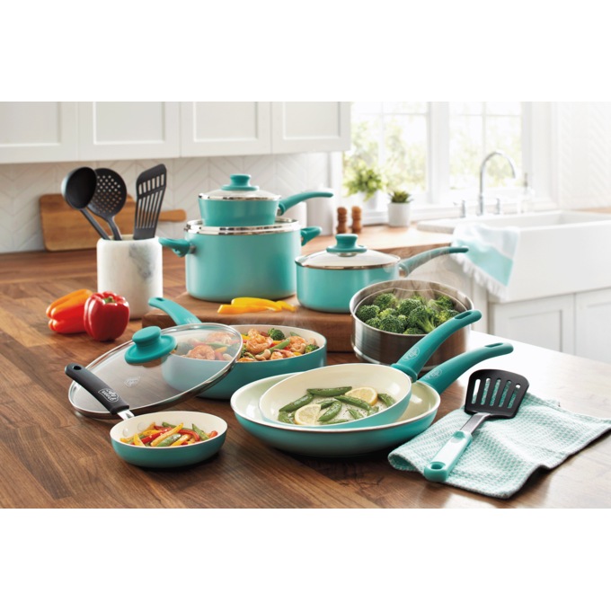 GreenLife 16-Piece Soft-Grip Cookware Set, , large