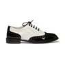 Monroe and Main Wingtip Spectator Shoe, Black White, large