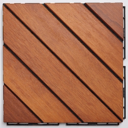 Set of 8 Outdoor Wood Patio Tiles, , large
