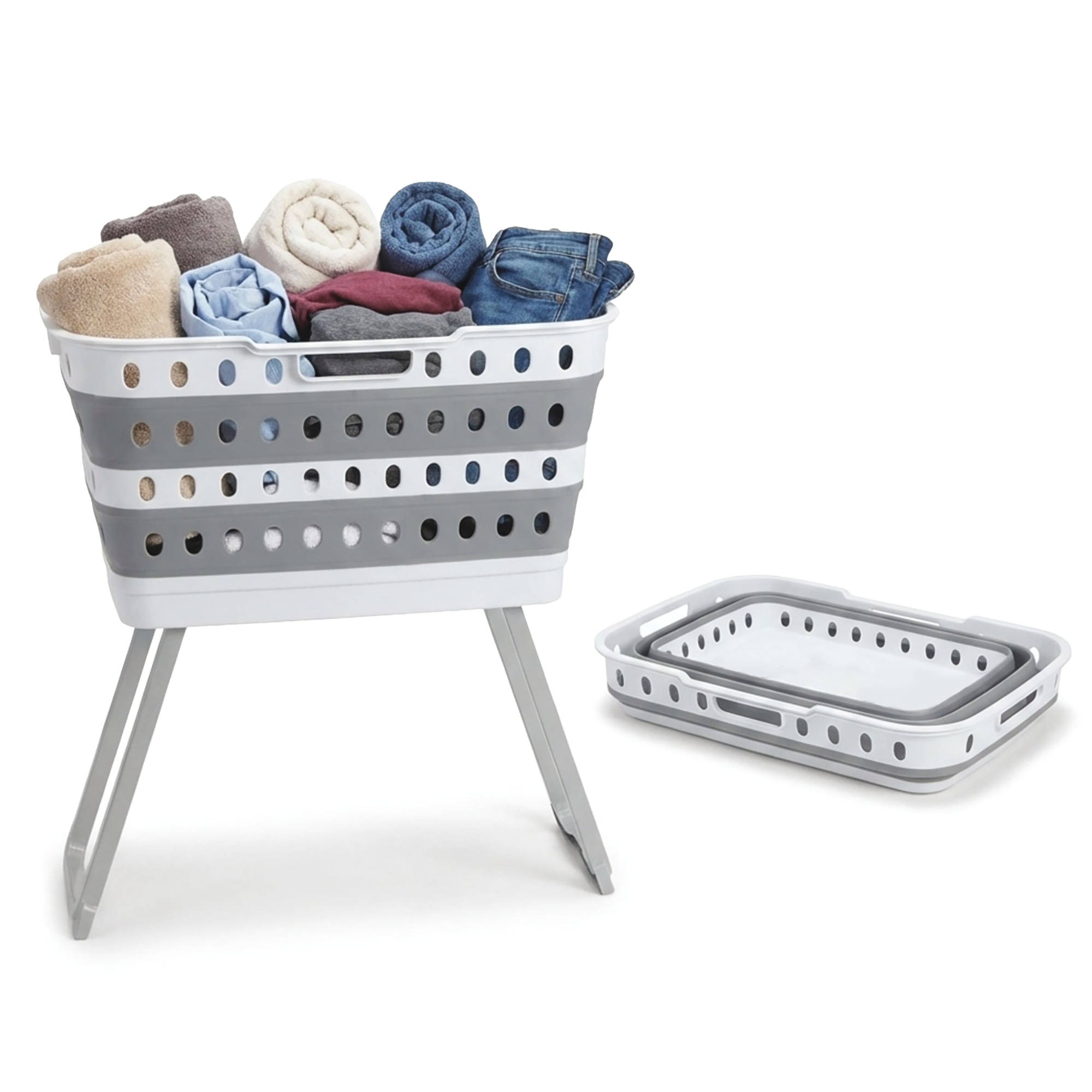 No-Bend Basket, White, large