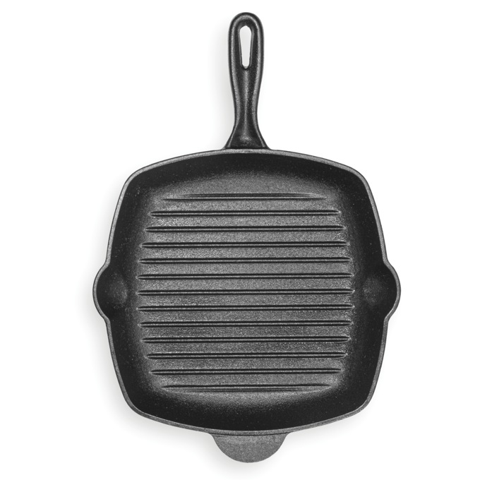 Granitestone Pre-Seasoned Cast Iron 10.25" Grill Pan, , large