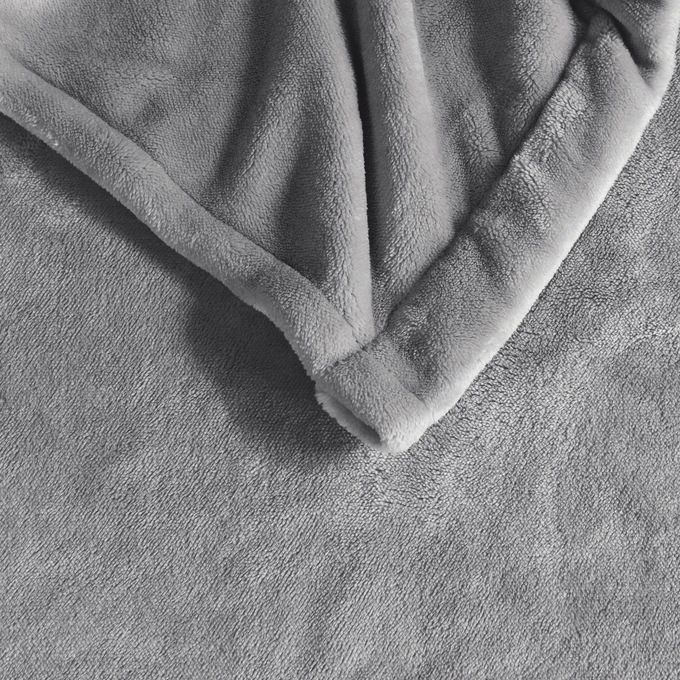 Beautyrest Plush Heated Blanket, Gray, large