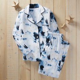 Mystic Sky PJ Set with Button-down Top and Pull-on Pant, , large