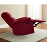 Microfiber Swivel Rocker Recliner, Red, large