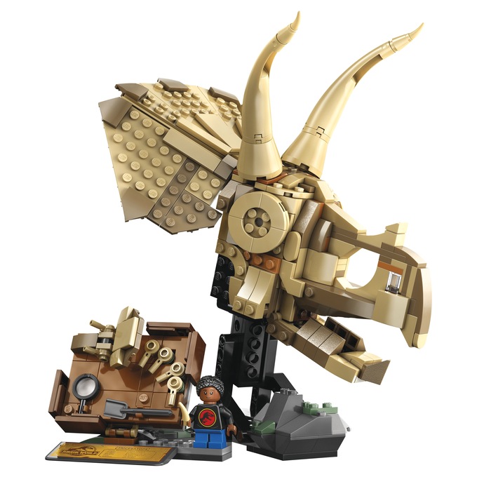 LEGO Jurassic World Dinosaur Fossils: Triceratops Skull, Tan, large