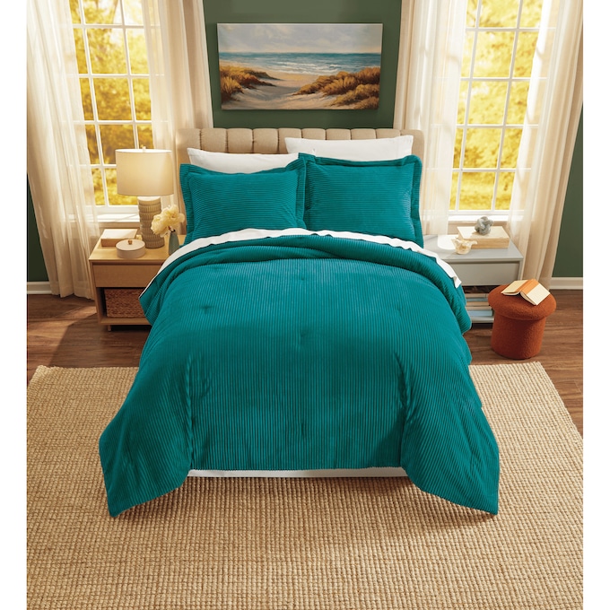 Color Connection Corduroy Down-Alternative Comforter Set, , large