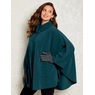 Fleece Ruffle-Trim Cape, , large