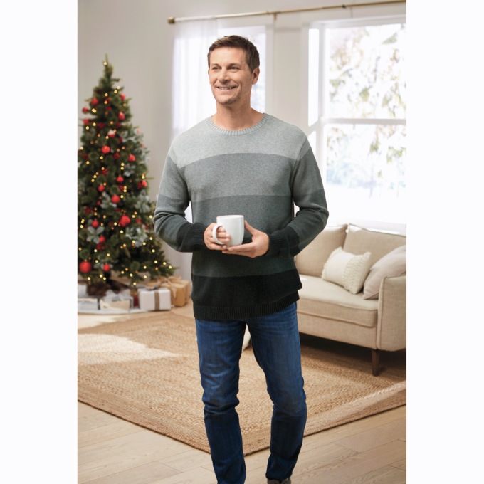 Ombré Crewneck Sweater, , large