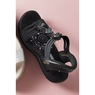 Skechers Hands Free Slip-ins Leather Reggae Slim Slingback with Floral Appliqu&eacute;s, , large