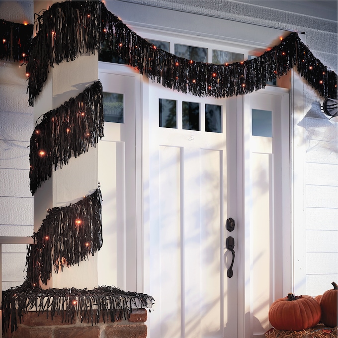 Lit Halloween Garland, , large