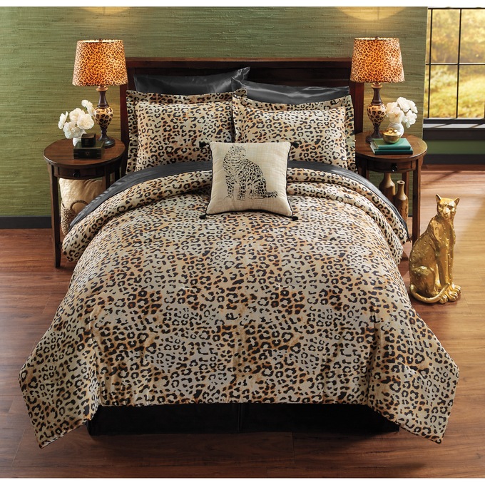 Set Of 2 Leopard Print Lamps, , large