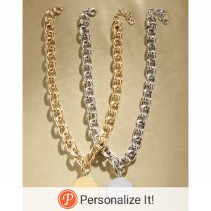 Personalized Chunky Chain-Link Necklace, , large
