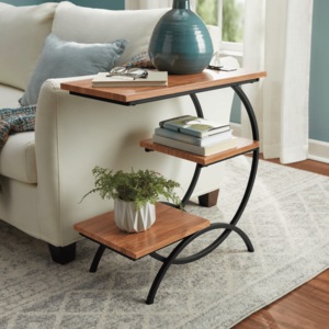 Curved-Iron Powered Side Table, , large