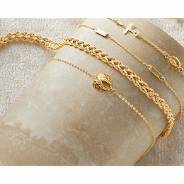 10K Gold Wings/Heart Bracelet, , large