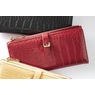 Women's Faux-Croco Wallet, Red, large