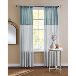 Cotton Striped Panel with Buttons, , large