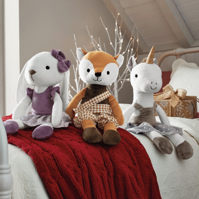 Set of 3 Plush Animals Play Set, , large