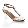 The Marnie Sandal with Rhinestone Strap and 2.5” Clear Acrylic Heel, , large