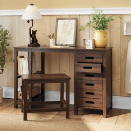 Hattie Desk with Stool, , large