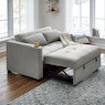 Convertible Loveseat with USB and Cupholders, Gray, large