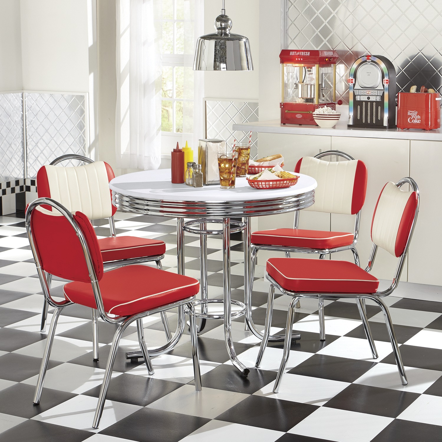 Retro Dining Table And Set Of 2 Java Joint Kitchen Chairs Seventh Set Of 2 Java Joint Kitchen Chairs Large