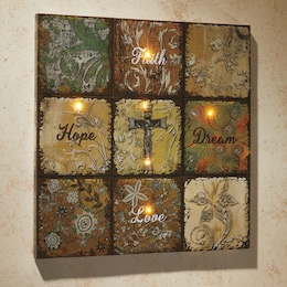 Lit Religious Squares Canvas, , large