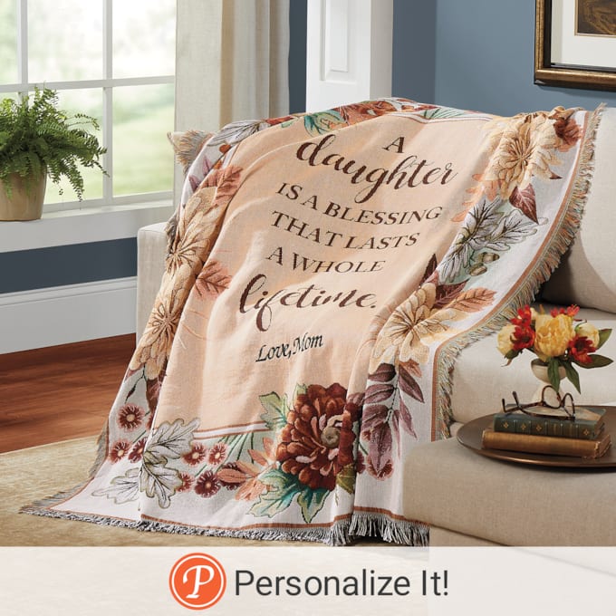 Personalized Tapestry Throw Blanket, , large