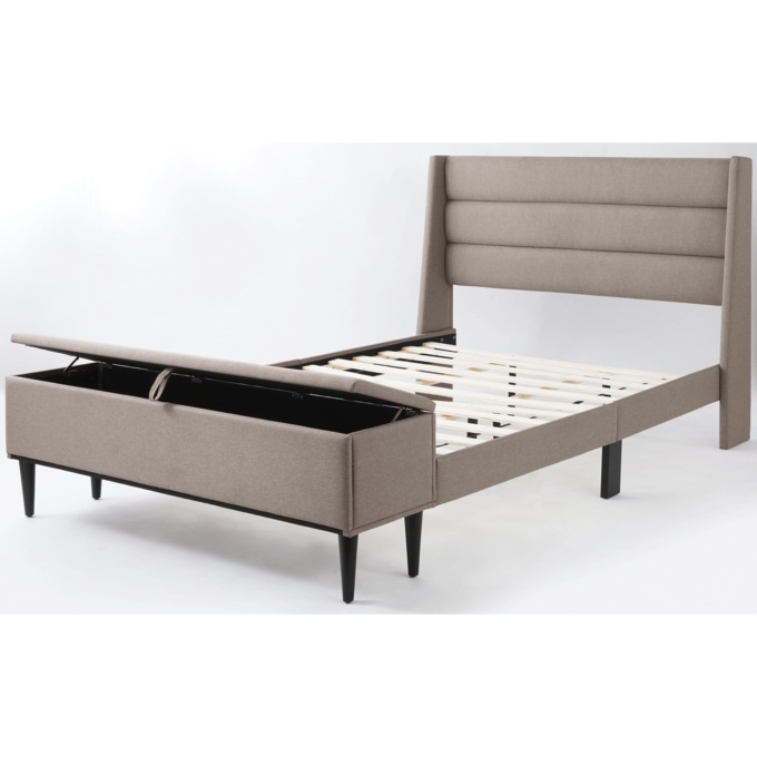 Upholstered Queen Storage Bed, , large