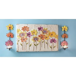 Set of 2 Flower Sconces, , large