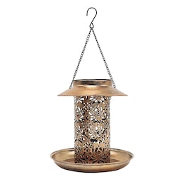 Solar Light Hanging Bird Feeder, , large