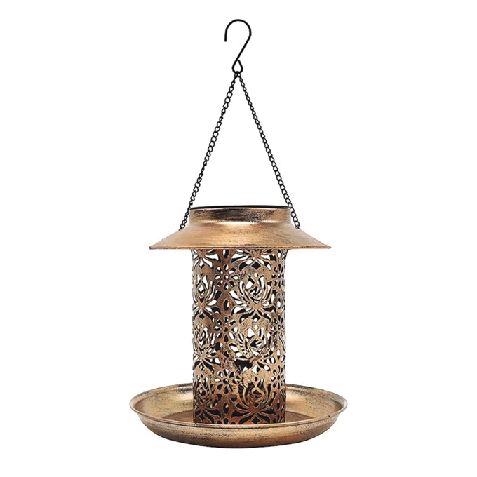 Solar Light Hanging Bird Feeder, , large
