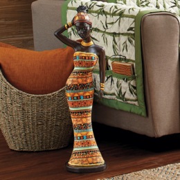Alina African Woman Statue, , large