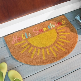 Sunshine Half-Round Coir Mat - 20" x 30", , large
