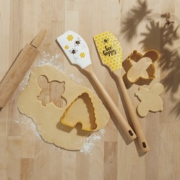 Bee 4-Piece Spatula &amp; Cookie Cutter Set, , large