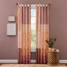 Kantha-Look Stitched Tab Top Window Panel, , large