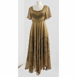 Embroidered Distressed Maxi Dress, , large
