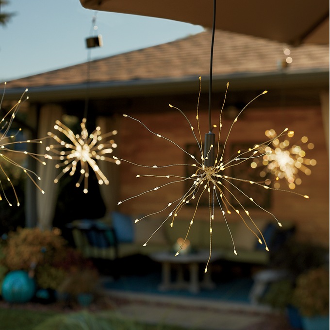 4-Piece Solar Burst Hanging Lights, , large