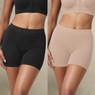 2-Pack Seamless Comfort Women&rsquo;s Boy Shorts with Light Control, Black Roebuck, large