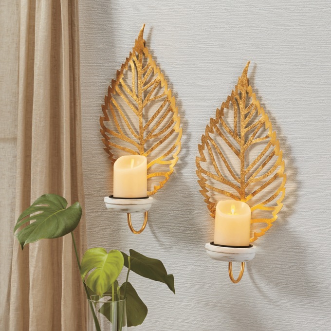 Cutout Leaf Wall Sconce, , large