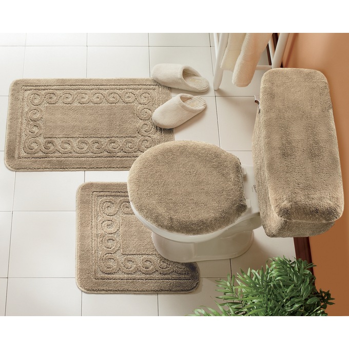 5Piece Scroll Bath Rug Set Seventh Avenue