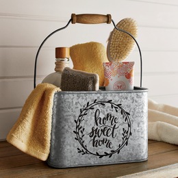 Home Sweet Home Galvanized Metal Caddy, , large