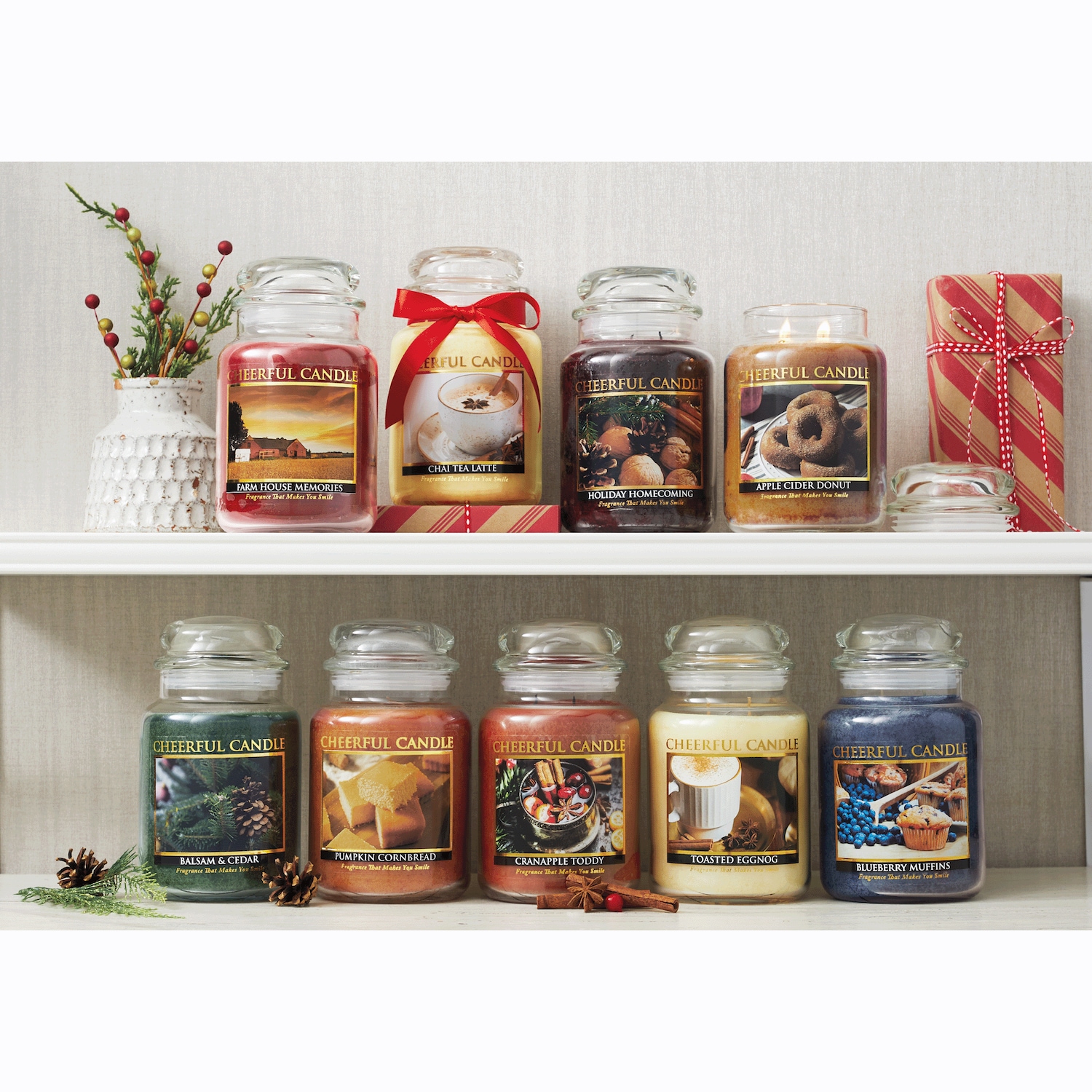 Cheerful Large Jar Candle, 24 Ounces | Seventh Avenue