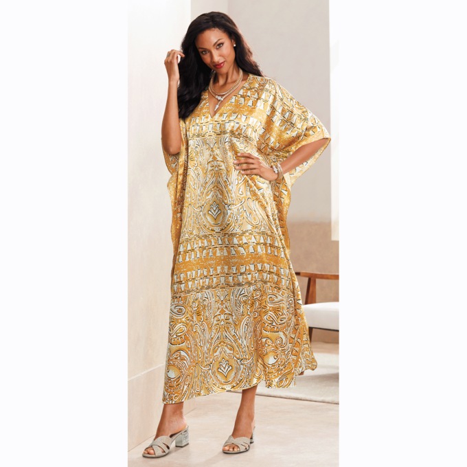 Lydia Caftan, Golden Yellow, large