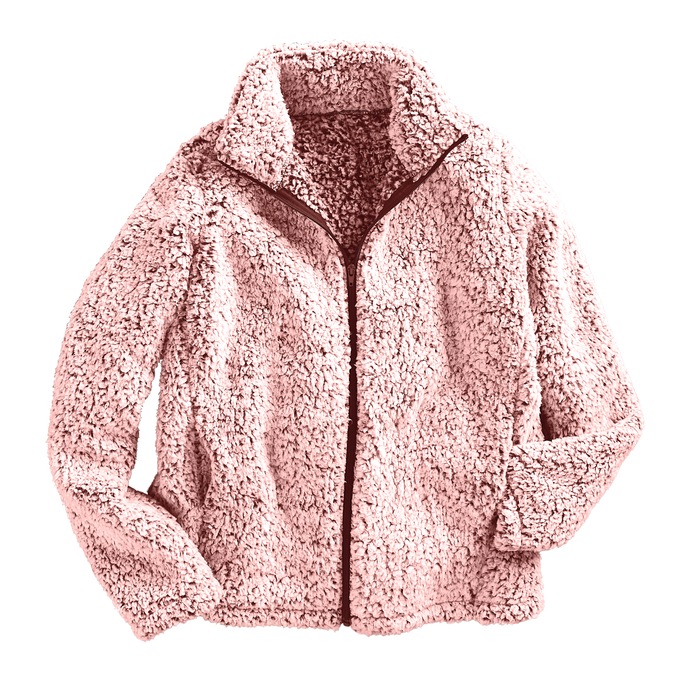 Sherpa Jacket, Red, large
