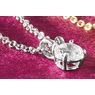 Sterling Lab-Created Diamond Round Solitaire Pendant, , large